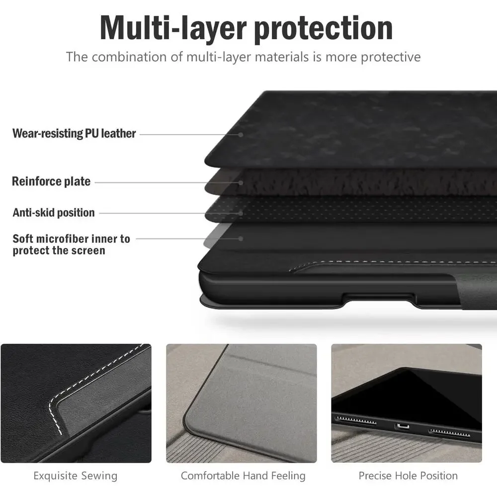 Antbox For IPad Pro 11 Inch Case M5 2025/M4 2024, Built-In Pencil Holder-Black